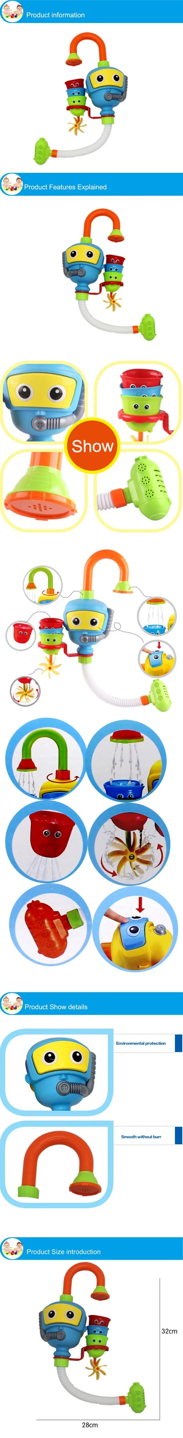 Детские игрушки для душа милые водонагреватели спрей игрушки для воды Детский кран для купания вода распылительный Инструмент Тип колеса игрушка