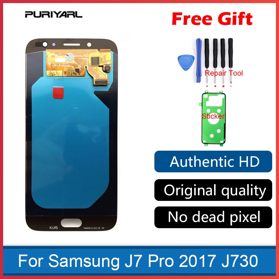 

AMOLED Touch Screen Ecran LCD For Samsung Galaxy J7 2017 Pro J730 J730F LCD Display Digitizer Replacement Brightness Adjustment