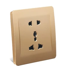 Золотая борода настенная розетка 5 отверстий 86 стиль 10A 110 V-250 V