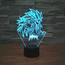 Новое поступление Супер Saiyan ночник лампа светодиодный 3d-ночник Акриловые Красочные градиент атмосферное освещение Прямая поставка