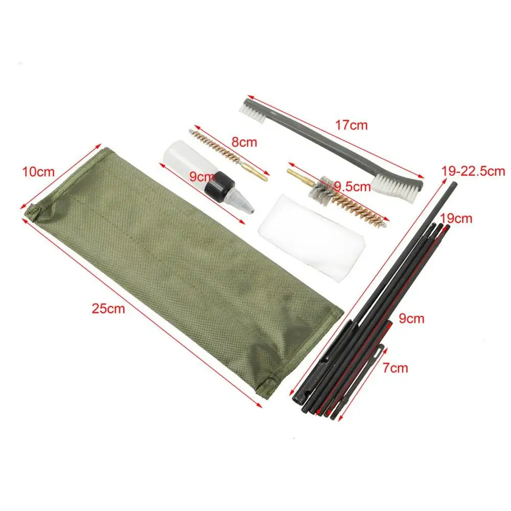 

Durable Rifle Cleaning Kit Parts Portable 6 Kinds Gun Cleaning Tool Kit Rifle Handgun Cleaner Pistol Brush Accessory for hunting