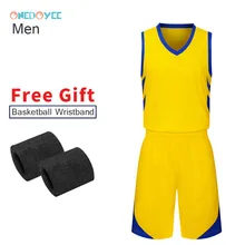 Onedoyee мужской баскетбольный Джерси комплект униформы на заказ для взрослых Спортивная рубашка шорты дышащая баскетбольная команда тренировочные наборы Джерси