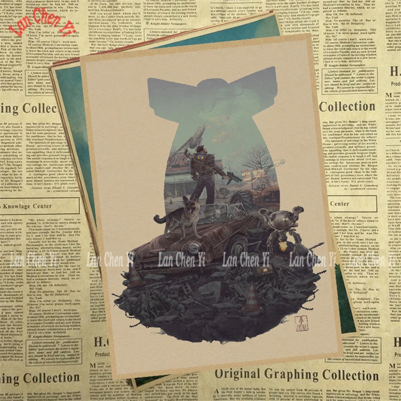 Fallout серии классический фильм крафт-бумага плакат для кафе Креативные обои интерьера