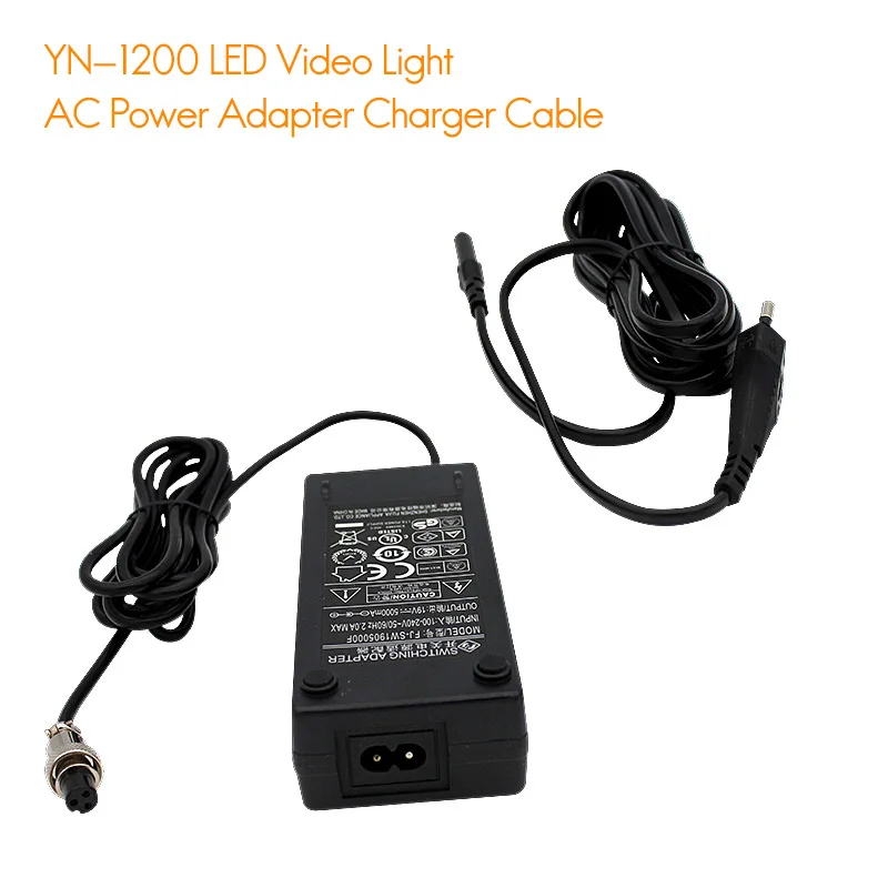 

Yongnuo YN1200 YN760 YN100 LED Video Light AC Power Adapter Charger Cable