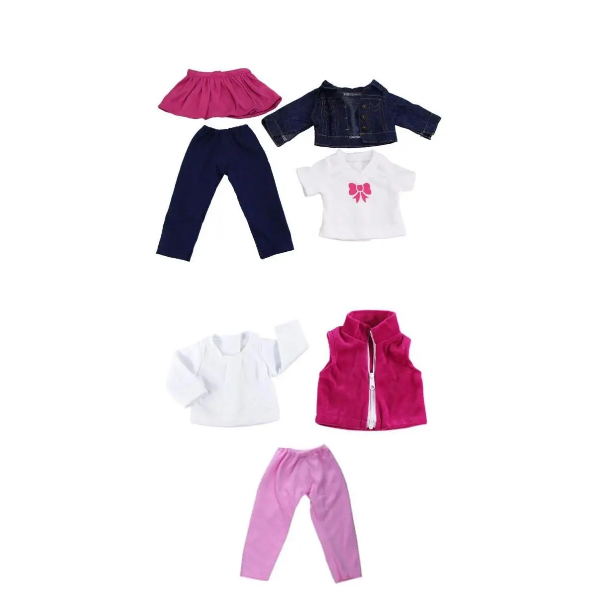 MagiDeal 2 Set Handmade Clothes for 18inch American Doll DIY Dress up Accessory Girl Gifts