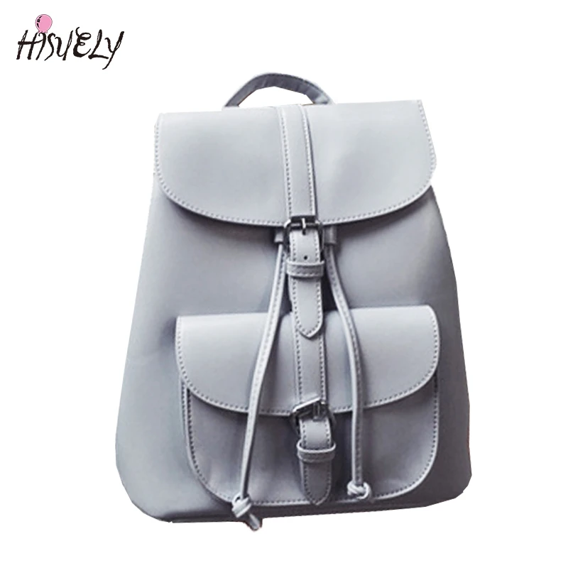

2019 New Pu Leather Backpack Women School Bags For Teenagers Girls String Backpacks Medium Female Backpack Ladies Shoulder Bag
