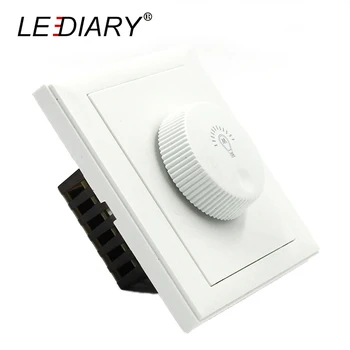 

LEDIARY LED Triac Dimmer Square 300W 110V/220V White 86MM Rotatable Switch Brightness Controller For Dimmable Light Bulb Lamp