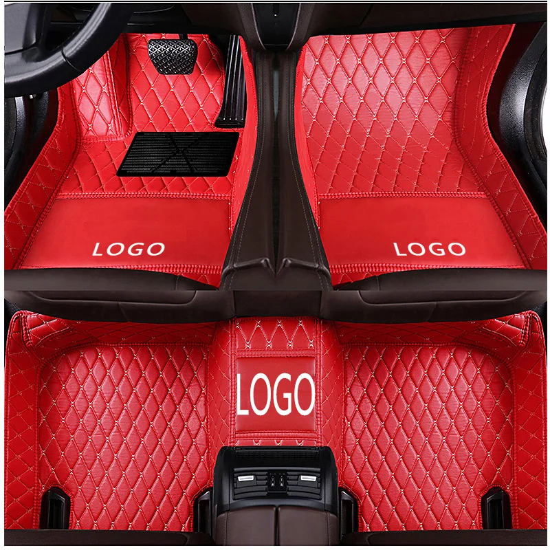 

Custom car logo car floor mats for Mercedes Benz CLK W208 W209 c209 Waterproof leather Anti-slip carpet