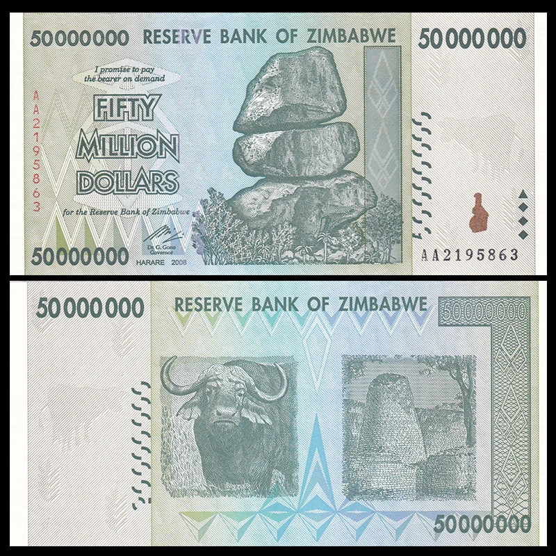 Zimbabwe 50,000,000 (50 Million) Dollars, 2008, P-79, UNC, Uncirculated, Collectibles, Gift, Africa, Genuine Original Paper Note Zimbabwe 50,000,000 (50 Million) Dollars, 2008, P-79, UNC, Uncirculated, Collectibles, Gift, Africa, Genuine Original Paper Note