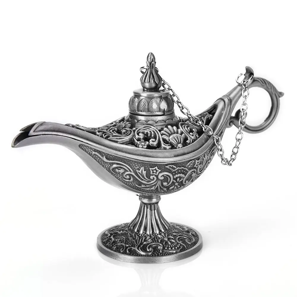 Традиционная выдалбливающая сказочная Волшебная Лампа Алладина желая чай горшок лампа джинна винтажная ретро-игрушка для домашнего декора украшения