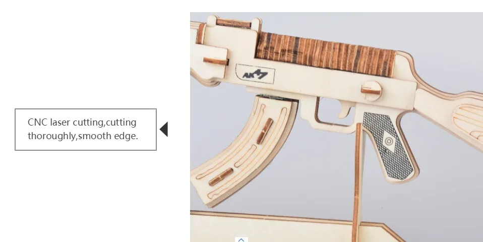 3D головоломка, деревянные игрушки, лазерный режущий пистолет AK47, набор для самостоятельной сборки, головоломка для детей, Обучающие деревянные игрушки для детей