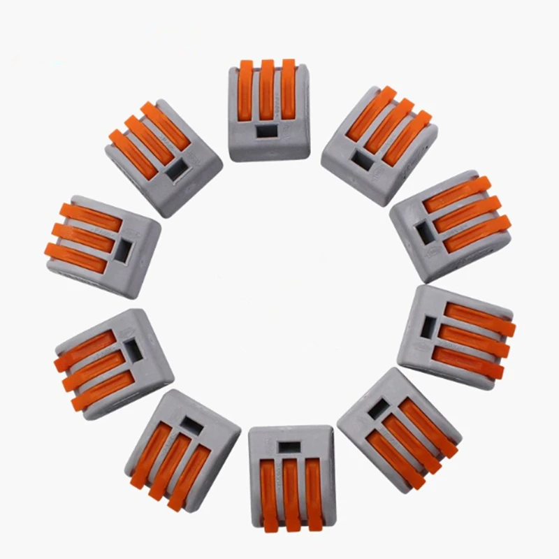

10Pcs PCT-213 PCT213 Universal compact wire wiring 5 Pin connector conductor terminal block lever wire connectors