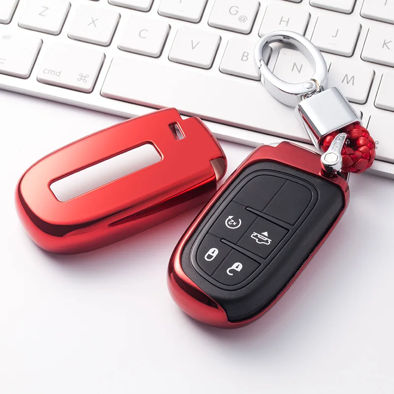

TPU Remote Smart Key Cover Case Shell For Dodge Journey Charger for Jeep Renegade Grand Cherokee for Chrysler 200 300 Car Stylin