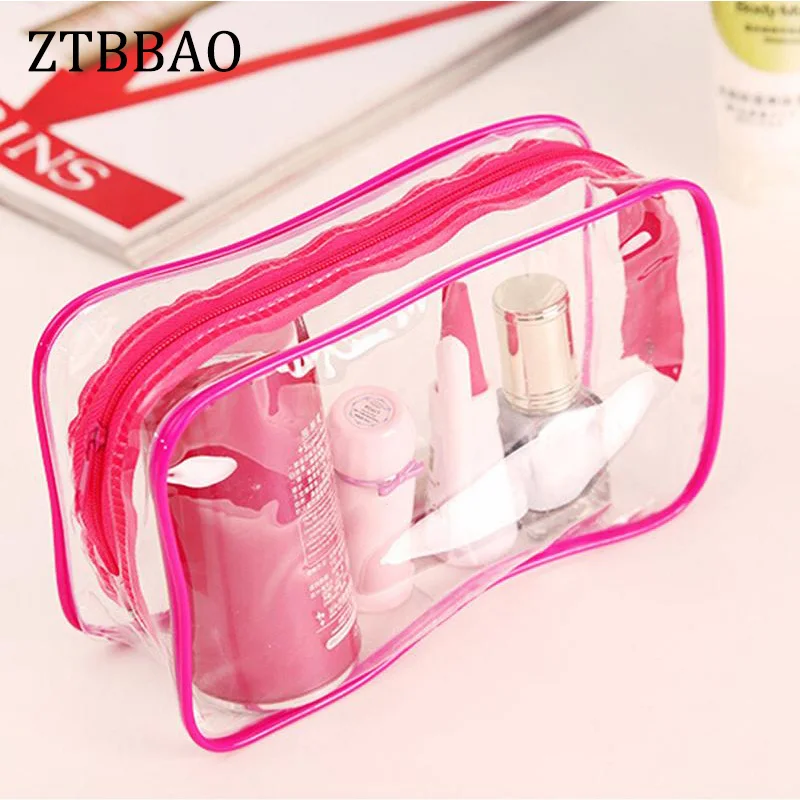 1PC Clear Travel Makeup Cosmetic Bag Transparent Plastic PVC Bags