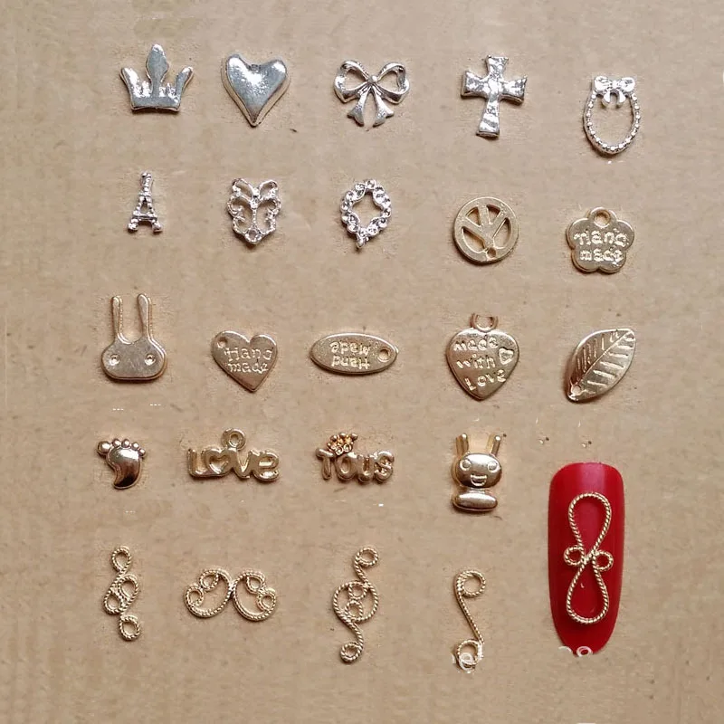 

10pc Glitter 3d Nail Art Decorations New Arrive Alloy Nail Charms Jewelry for Nail Gel/Polish Tools ER023
