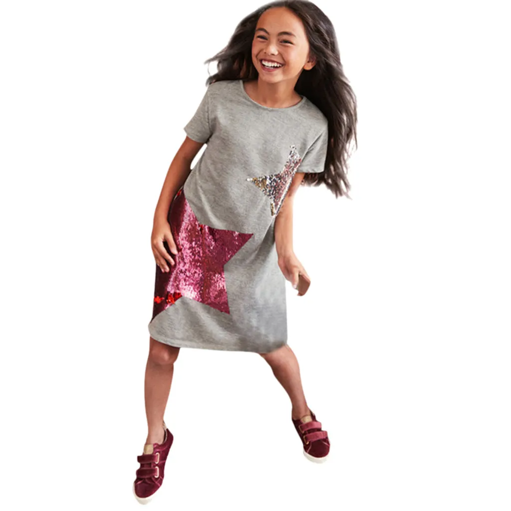 

Summer New Fashion Toddler Baby Girls Stereoscopic Cartoon Star Glitter Dress Clothes Wholesale Free Ship Z4