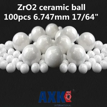 

2019 Thrust Bearing Rodamientos 100pcs 6.747mm 17/64" Zro2 Ceramic Balls Zirconia Used In Bearing/pump/linear Slider/valvs G5