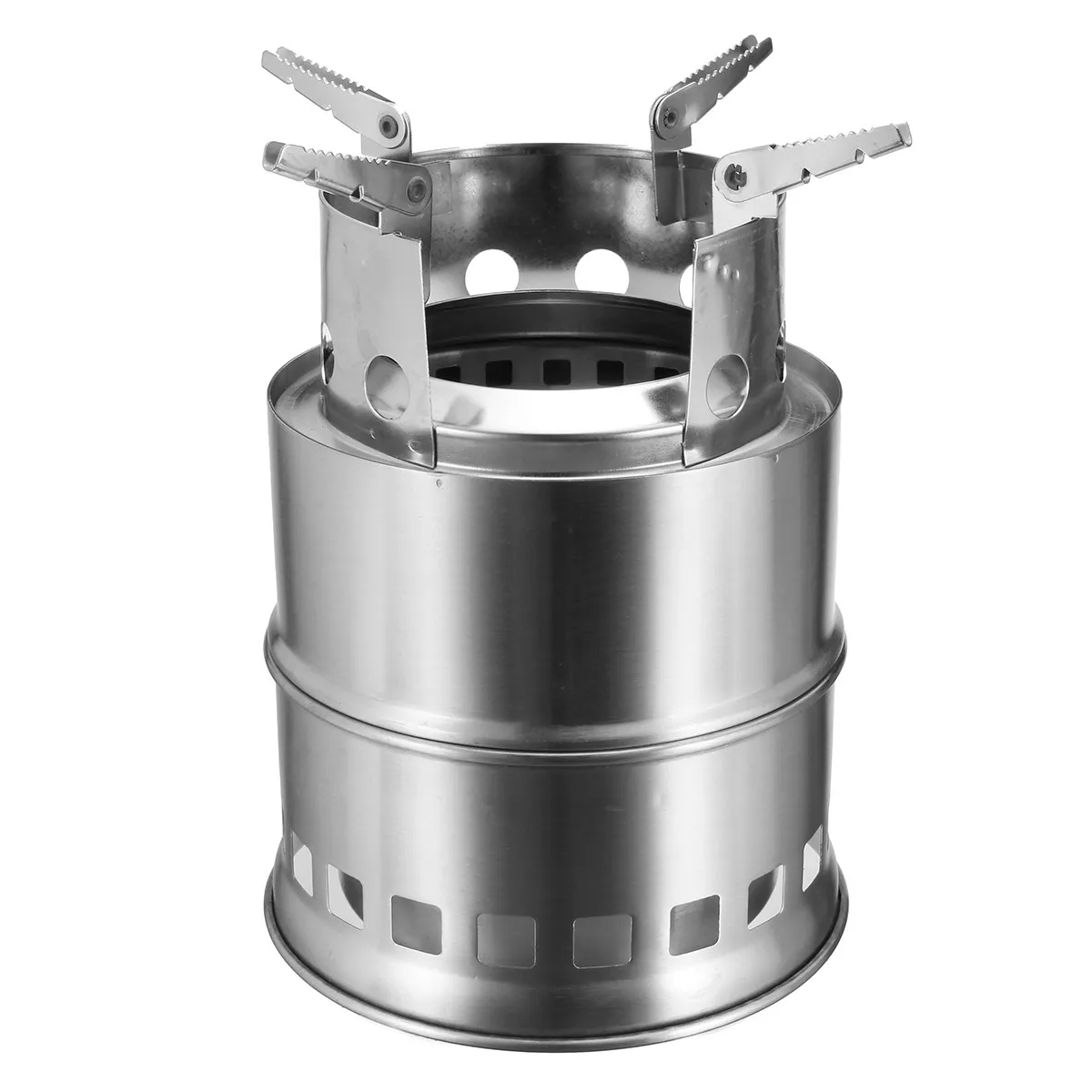 Outdoor Stainless steel Wood Gas Backpacking Emergency 