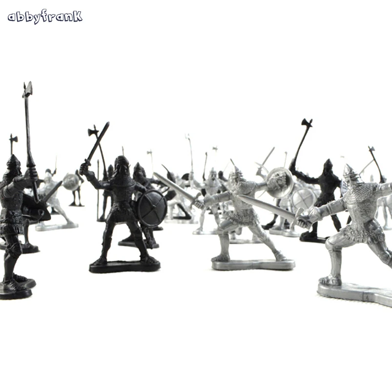 

Abbyfrank 15Pcs/Set Ancient Medieval Soldiers Figures Toy Catapult Crossbow Military Knights Model Plastics Game For Children