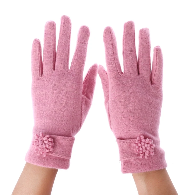 New Fashion Women Ladies Cashmere Gloves Female Wool Warm Mitten Gloves