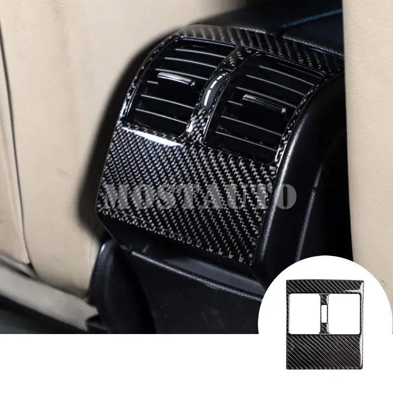 

For Benz C Class W204 S204 Carbon Fiber Console Rear Air Vent Outlet Cover 2007-2013 2pcs