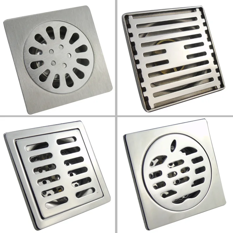 

304 Stainless Steel Deodorant Floor Drain 10cm*10cm Not Rust Floor Drain Stainless Steel Deodorant Home Improvement Toiletries