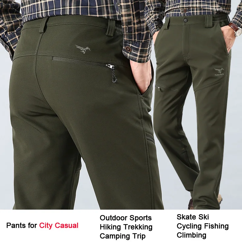 LOMAIYI Men's Winter Pants Men Warm Softshell Trousers Male Casual Pants Male Military Waterproof P