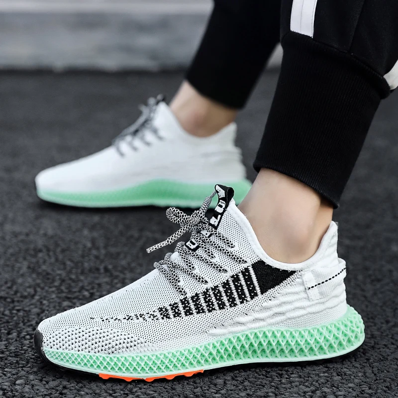 Skup 2019 gorąca sprzedaż marki buty do biegania dla mężczyzn Mesh oddychające wygodne odporne Fitness trener buty sportowe męskie tenisówki