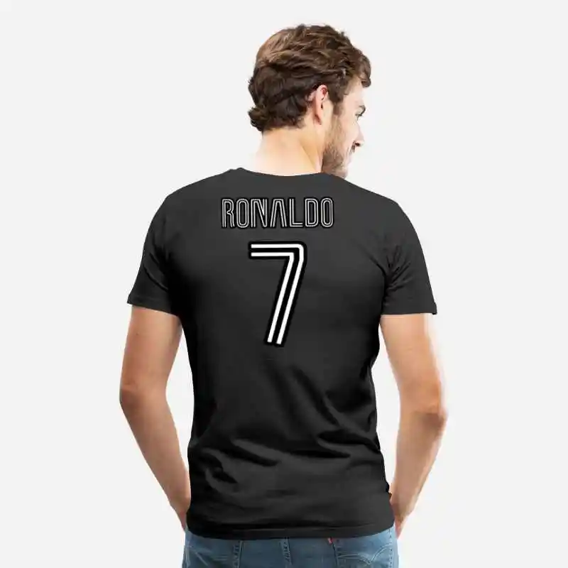 

Men's Cristiano Ronaldo Customized Print Portugal Soccer Football Futbol Superstars Cotton Breathable Cool Regular Fit T Shirt