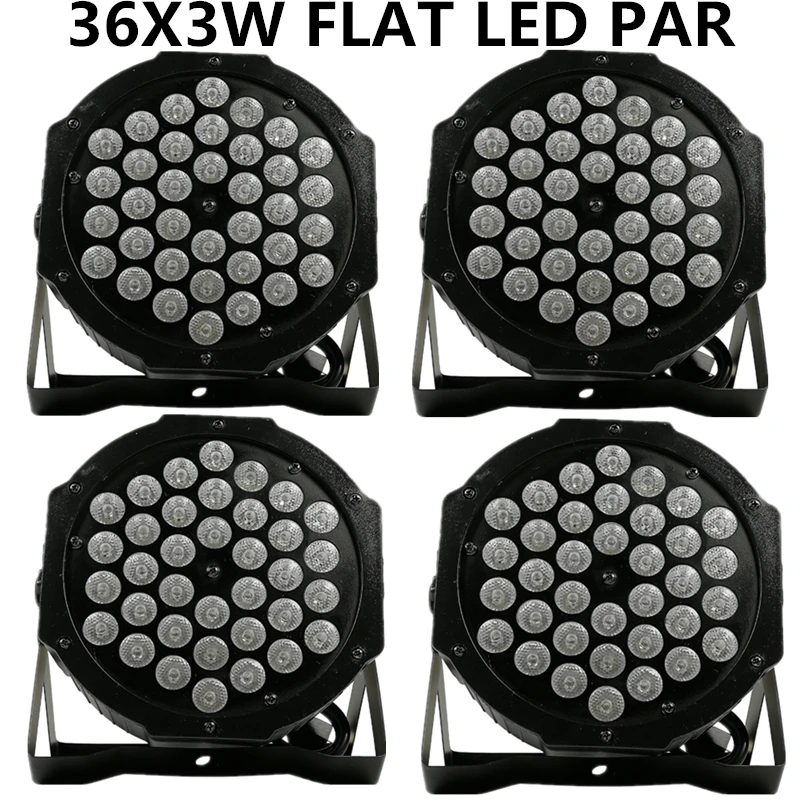 4 шт./36X3W RGB светодиодный Par Светильник PAR DMX512 управление диско светильник s