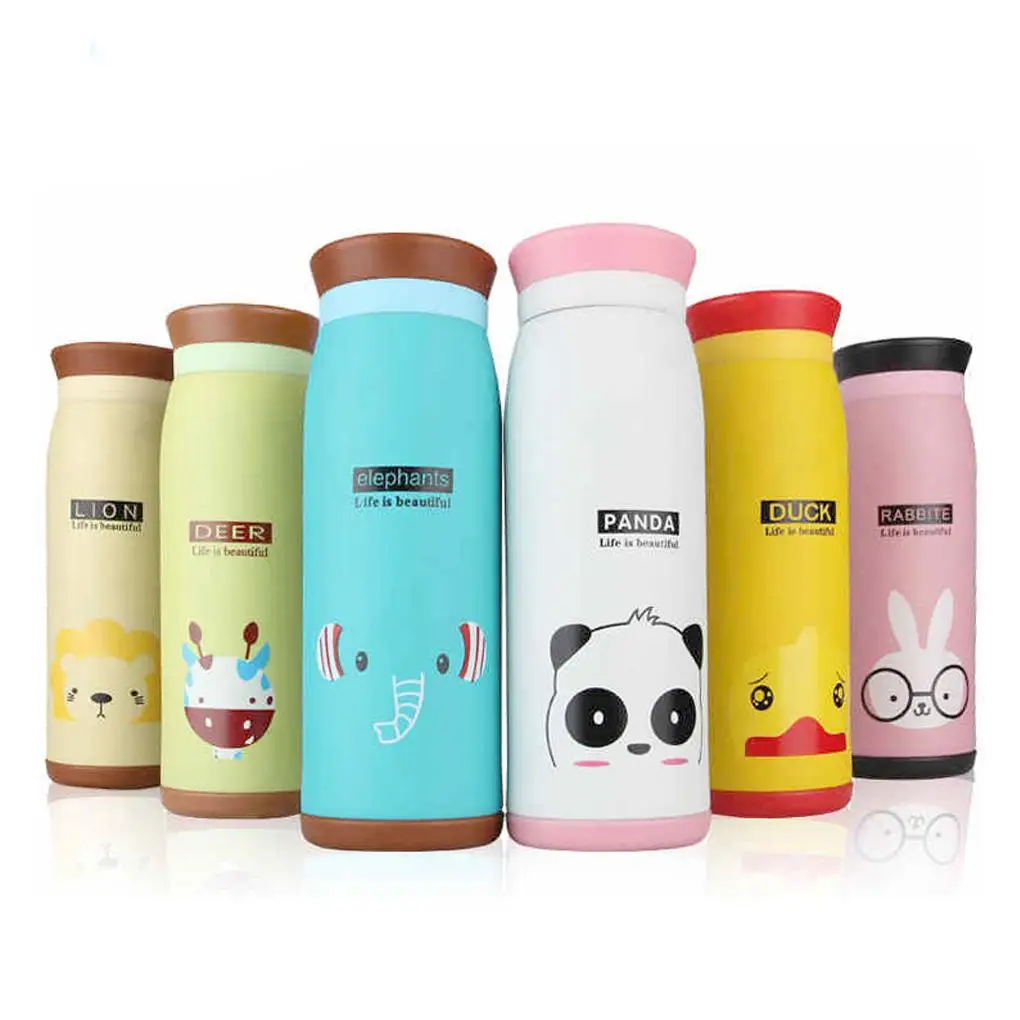 Hot sale 260ml 500ml lovely cartoon cup Vacuum outdoor flasks korean