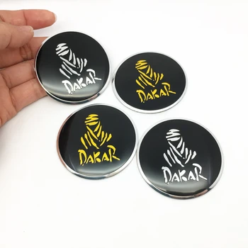 

Car styling 4pcs 56mm DAKAR logo Decal Car Steering tire Wheel Center stickers For SUV Pickup 4X4 for Jeep Nissan Ford Toyota