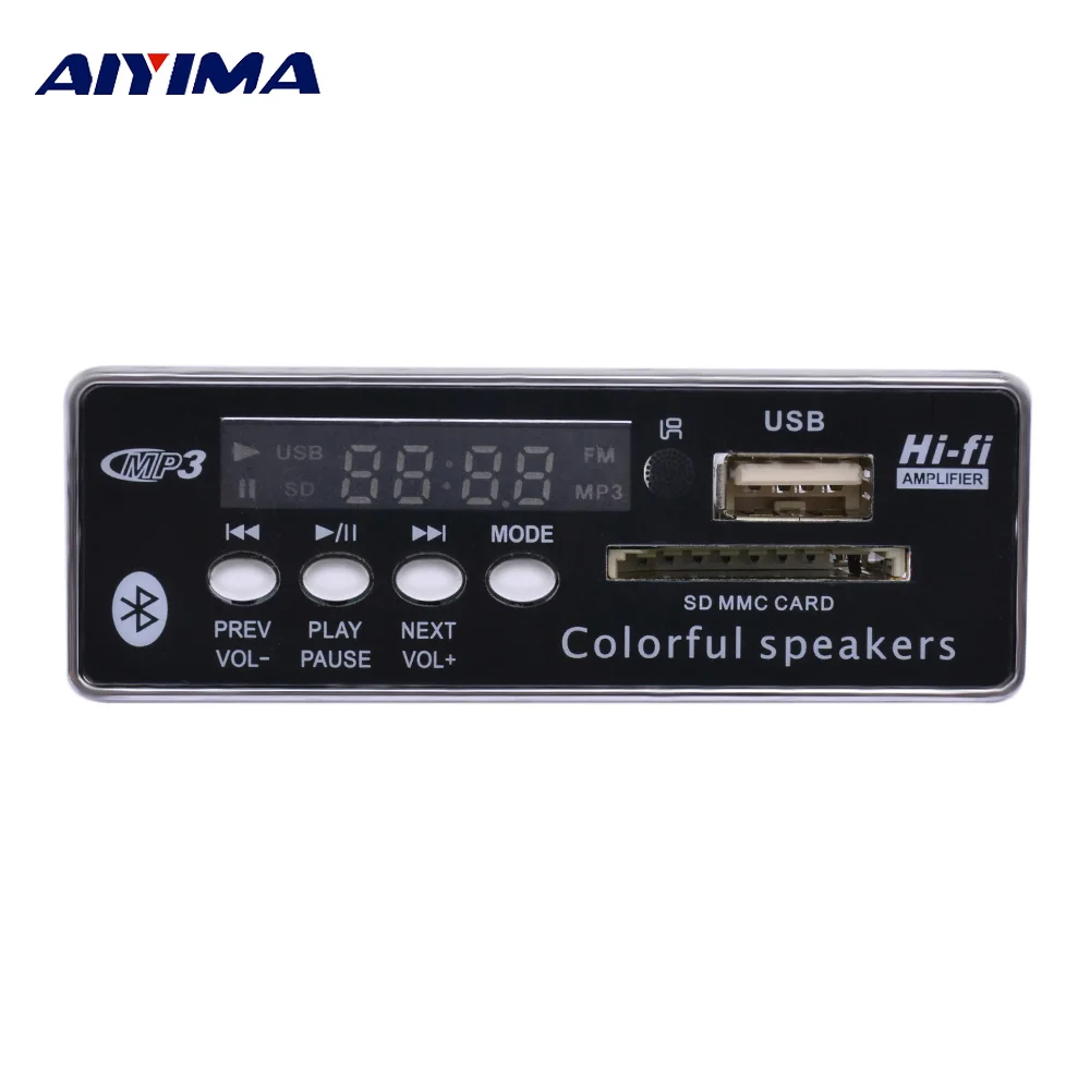 Bluetooth MP3 декодер AIYIMA плата AUX USB музыкальное декодирование с FM DIY для усилителей