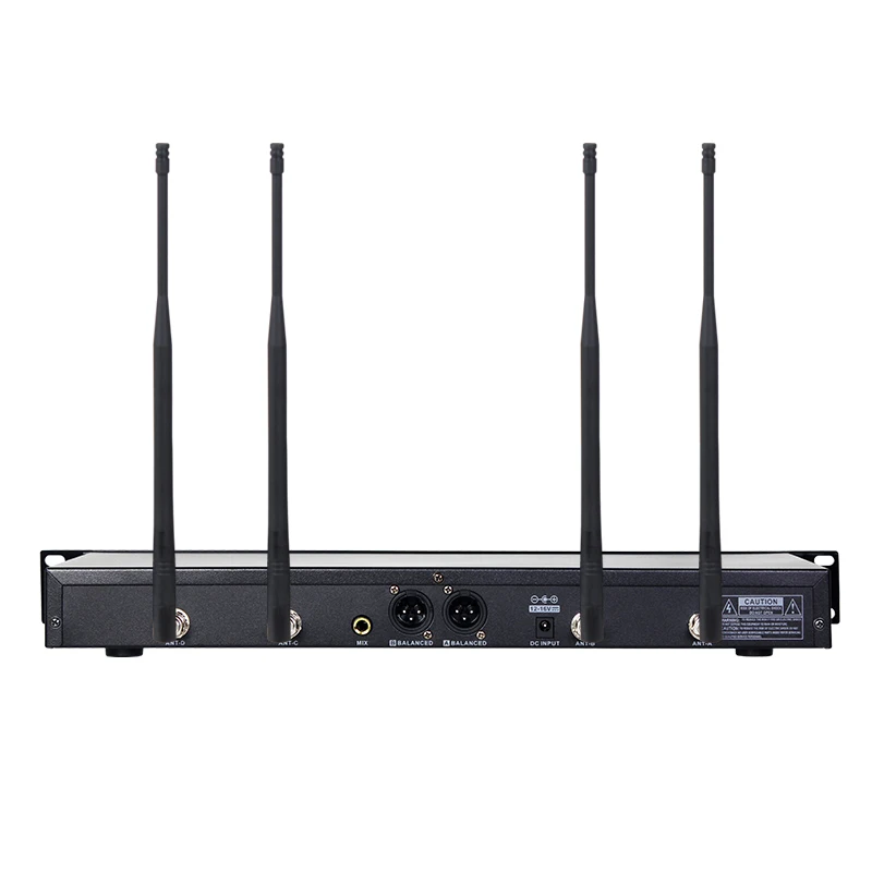  Professional Wireless Microphone Handheld Lavalier Headset Dual Channel True UHF Adjustable Frequen