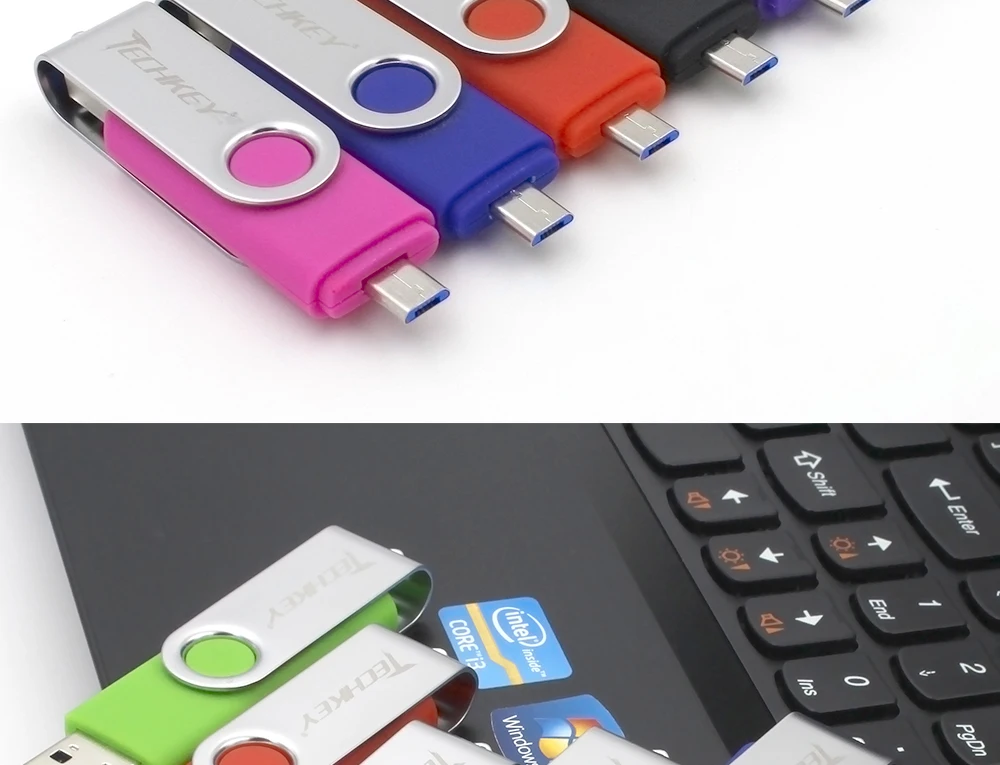 OTG usb 3,0 usb флэш-накопитель 3,0 TECHKEY pen drive 8 ГБ 16 ГБ 32 ГБ 64 Гб memoria флеш-накопитель memoria Cel stick pendrive u disk подарок для мобильного телефона