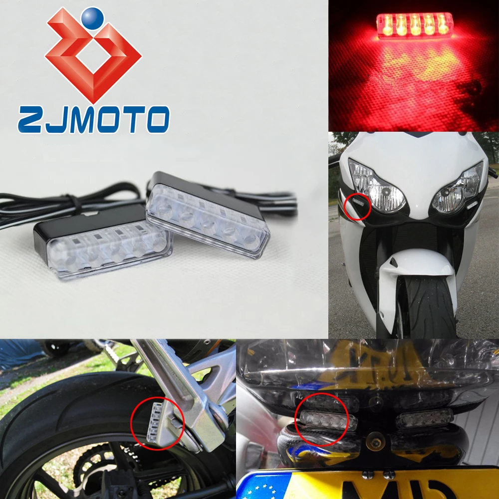 Motorcycle Number Plate Light Motorbike LED License Plate Light For