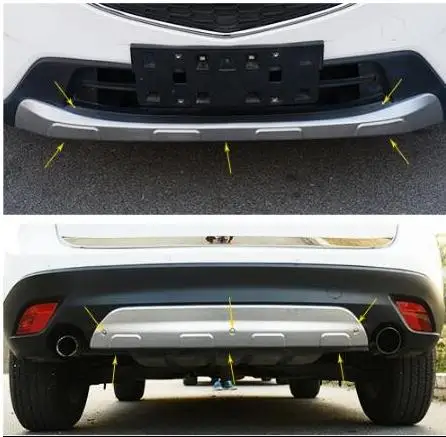 

FOR mazda CX-5 CX5 2015 2016 Car styling 2 pcs Stainless steel front and rear Bumper Protector Skid Plate cover year