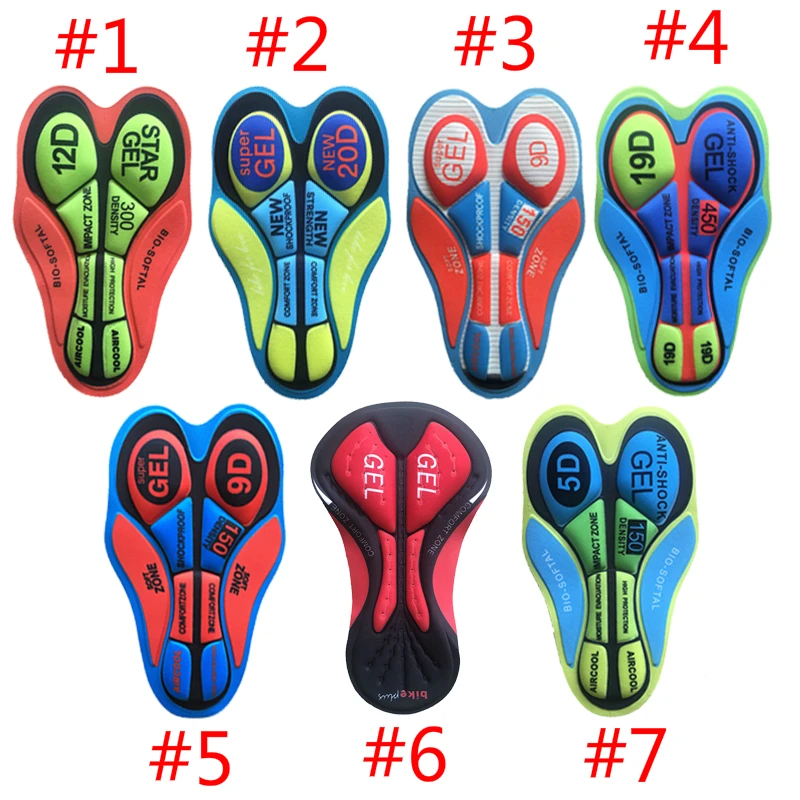 

Cycling Shorts Cushion Breathable 9D 12D 19D 20D Cycling Gel Pad MTB Bike Base Seat Cushion Shockproof bicycle Underwear Pads