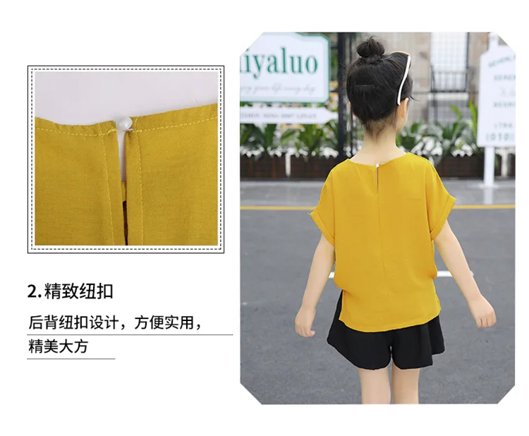 Summer Children Clothing Sets For Girls 2019 Fashion Letter Print Tshirts Tops Shorts Teenage Clothes 2Pcs Kids Suit 10 12 Years (3)