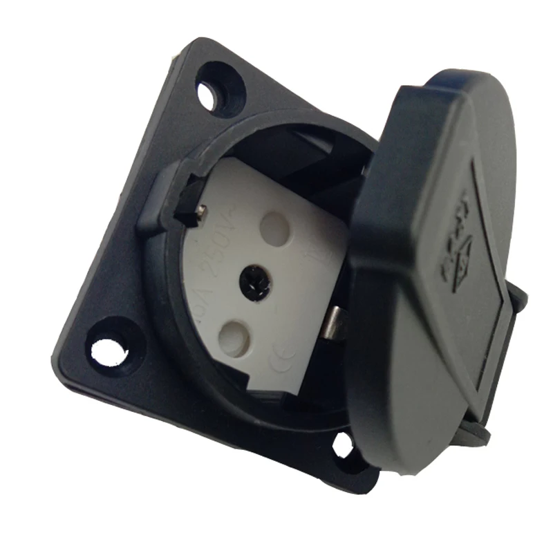 

AC power socket Germany Waterproof Industrial Socket German Rewiring Assembly Industrial Plug Electrical Socket with Cover