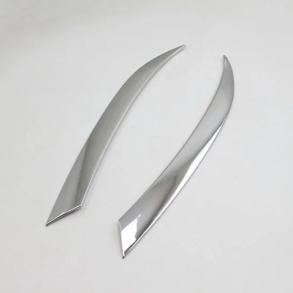 

MONTFORD Car Accessories ABS Chrome Exteriror Front Headlight Eyebrow Eyelid Cap Sticker Trim 2Pcs For Audi Q7 2016 2017 2018