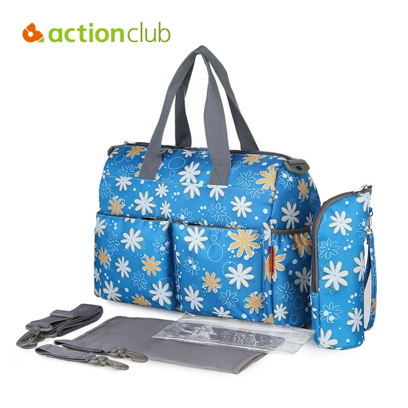 

Multi-functional Mummy Handbag Baby Nappy Bags 5pcs/set Mother Shoulder Messenger Large Capacity Infant Stroller Bag