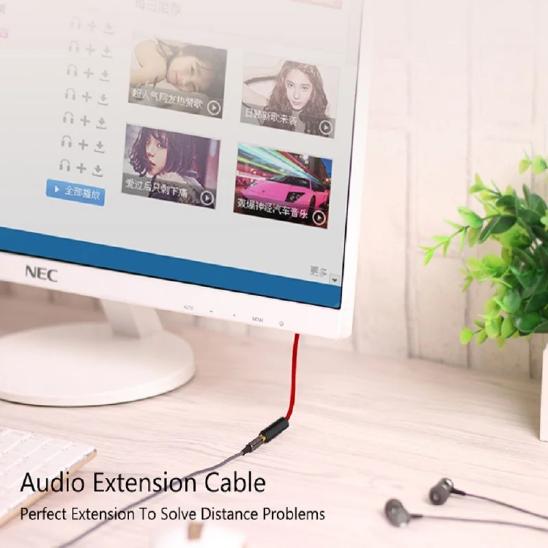 Yuanji 3.5mm Jack male to 3.5mm Female Aux Extension Cable Audio Cable Headphone Extension Cable Cord for Computer Yuanji 3.5mm Jack male to 3.5mm Female Aux Extension Cable Audio Cable Headphone Extension Cable Cord for Computer
