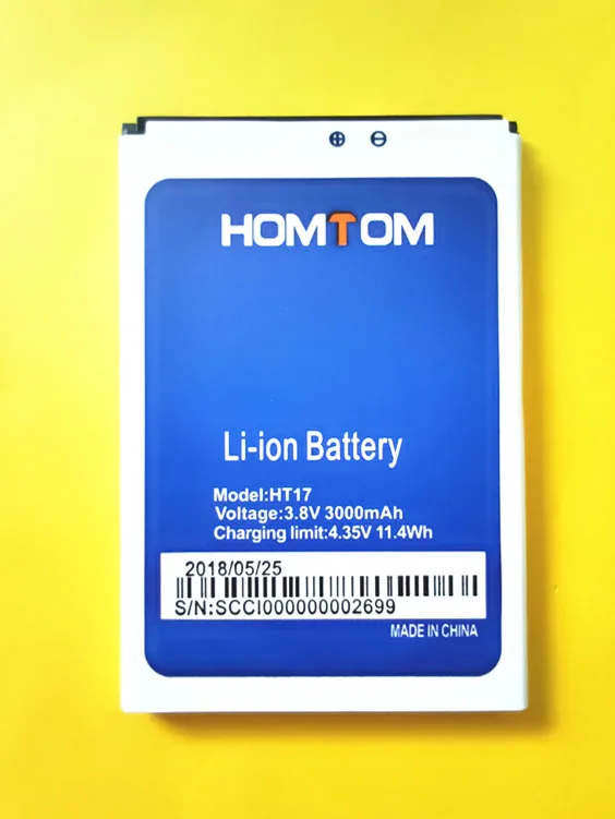 

high quality New Batt​ery for HOMTOM HT17 HT 17 Pro Battery Mobile Cell Phone Battery 3.8V 3000mAh