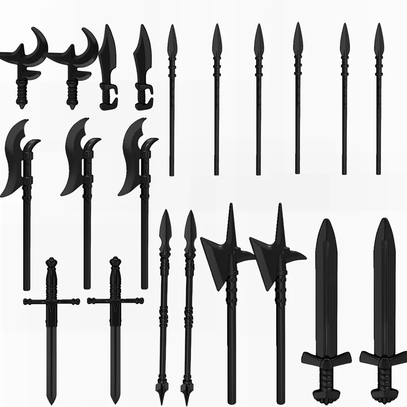 

Legoing Militaty Weapon Series Lance Axe Sword Single Sale Model Building Kits Toys for Children Militarys Legoing Kits Gifts