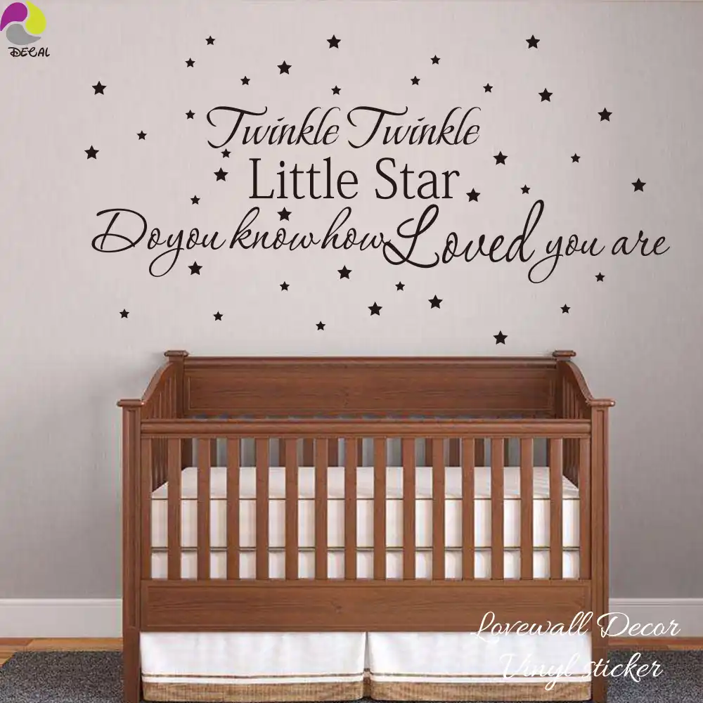 150 Cm X 79 Cm Twink Scintillent Petite étoile Comment Aimé Vous êtes Citation Sticker Mural Bébé Pépinière Enfants Chambre Dessin Animé Mur