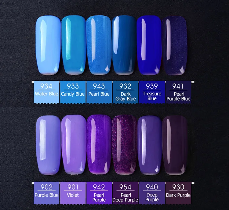 12шт* 7,5 мл VENALISA гель-лак Быстрая в Россию Main Area Nail Art Manicure 60 цветов Soak Off LED UV Gel Nail Polish - Цвет: 12pcs Blue Series