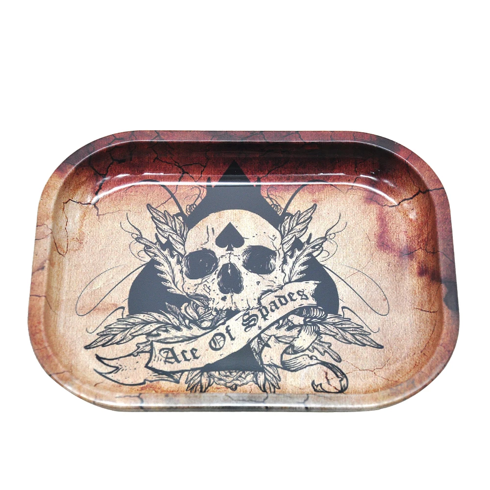 HORNET Metal Tobacco Rolling Tray 17cm*13cm*1.8cm Herb Spice Tobacco Rolling Tray Tobacco Grinder Organizer Tool