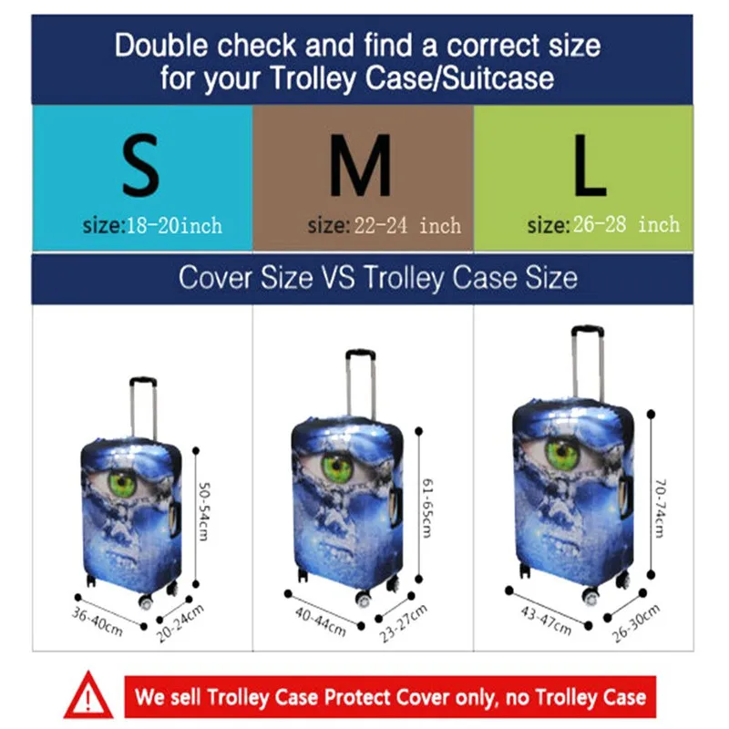 ELVISWORDS Cartoon Book Movie Print Luggage Cover Dustproof Suitcase Bags New Luggage ID Name Tags Customized Travel Accessories ELVISWORDS Cartoon Book Movie Print Luggage Cover Dustproof Suitcase Bags New Luggage ID Name Tags Customized Travel Accessories