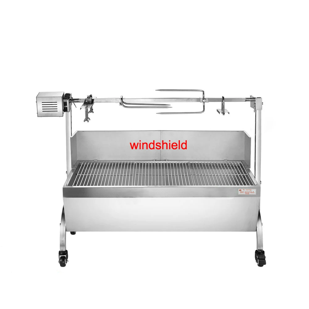 

220V/ 110V BBQ stainless steel grill machine charcoal barbeque spit roaster rotisserie